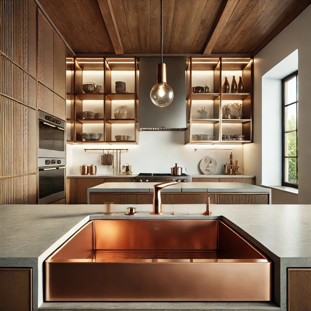Copper Kitchen Sinks in Drop-In