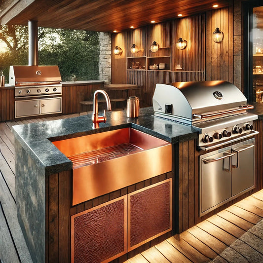 Copper Kitchen Sinks: Drop-In, Undermount & Decorative Apron Front