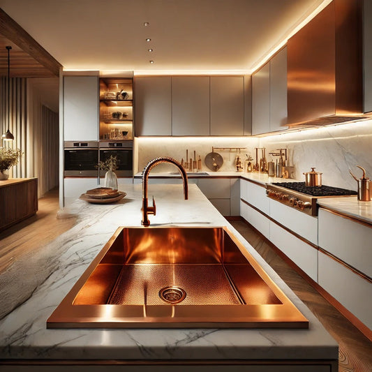 Copper Kitchen Sinks: Drop-in, Undermount, and Decorative Apron Styles