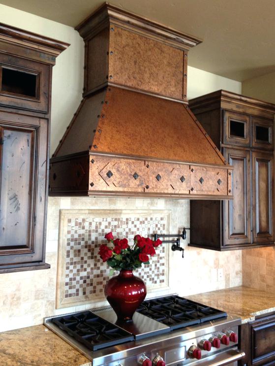 wall copper kitchen hoods