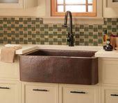 hand hammered farmhouse sink