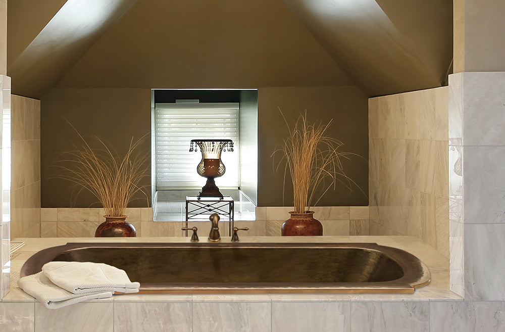 customized drop-in copper bathtubs