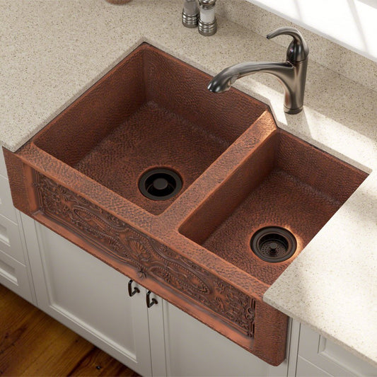 undermount copper kitchen sink