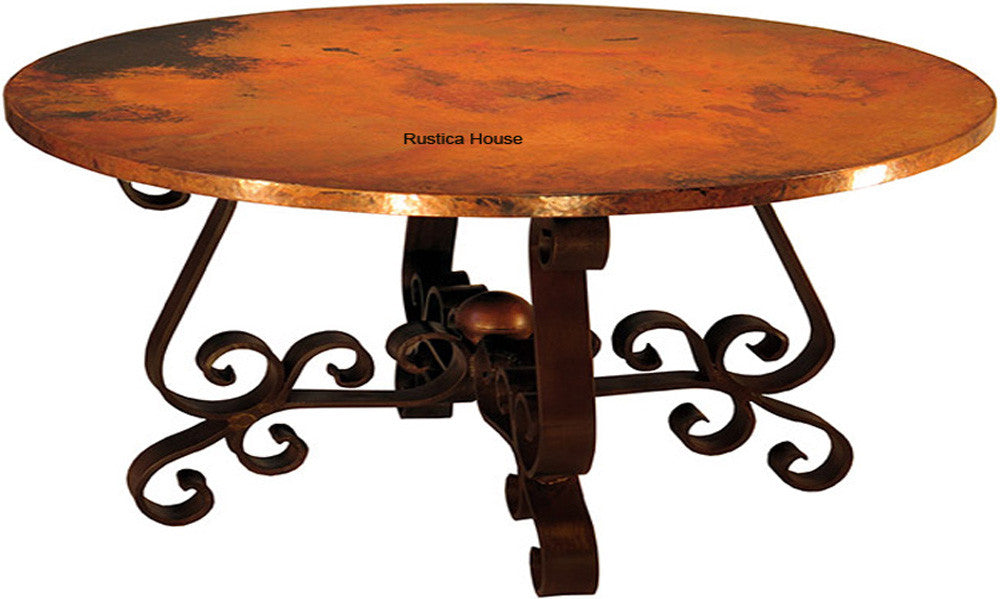 hand made dining copper table
