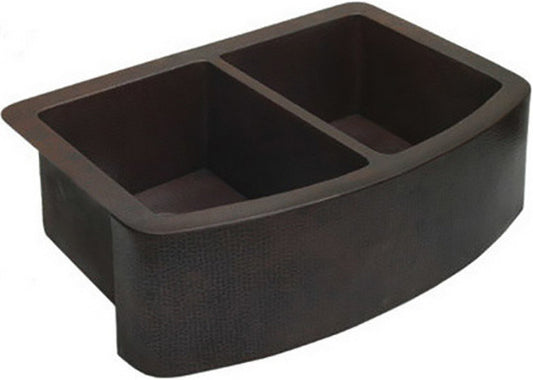 rustic apron copper kitchen sink