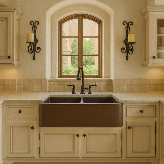 Patio Apron Front Copper Sink