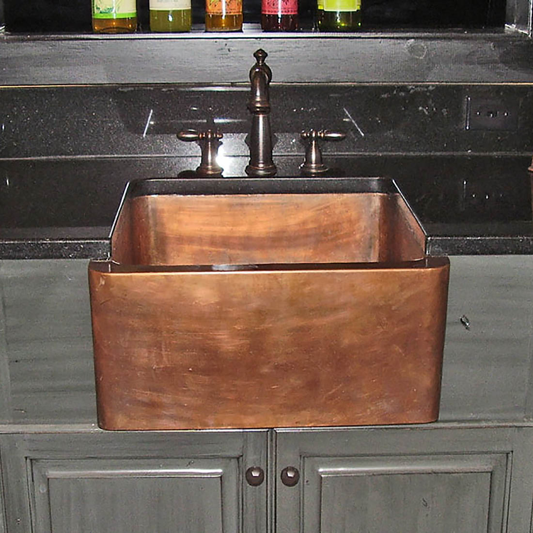 Apron Copper Kitchen Sink for Small Space