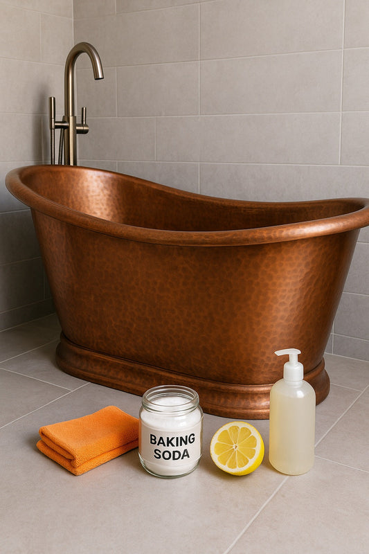 Copper bathtub