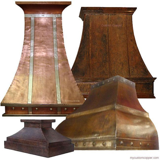 wall copper oven hood
