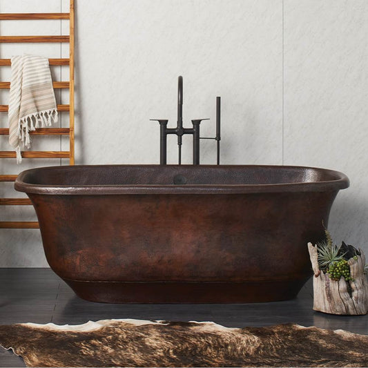 copper rustic tub