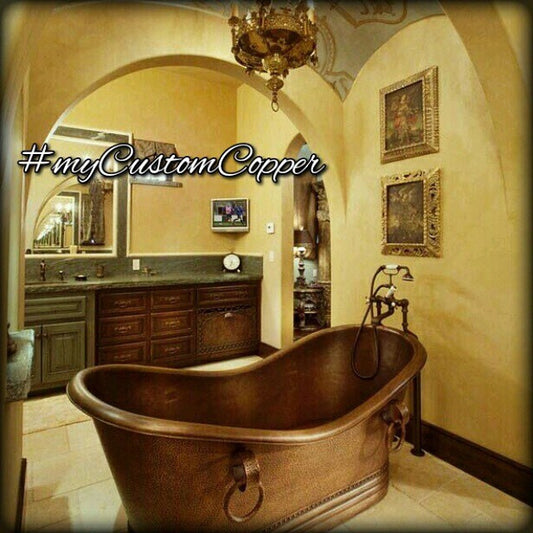 copper bathtubs for a bathroom