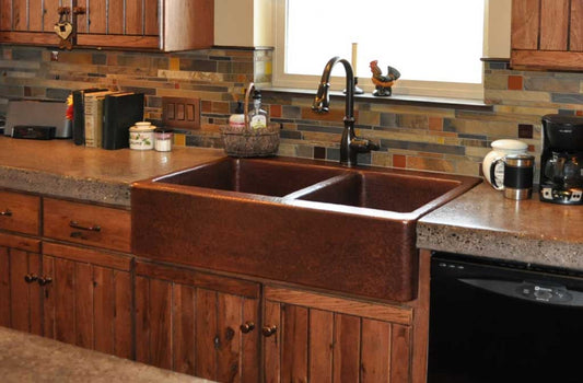 custom copper apron kitchen sinks