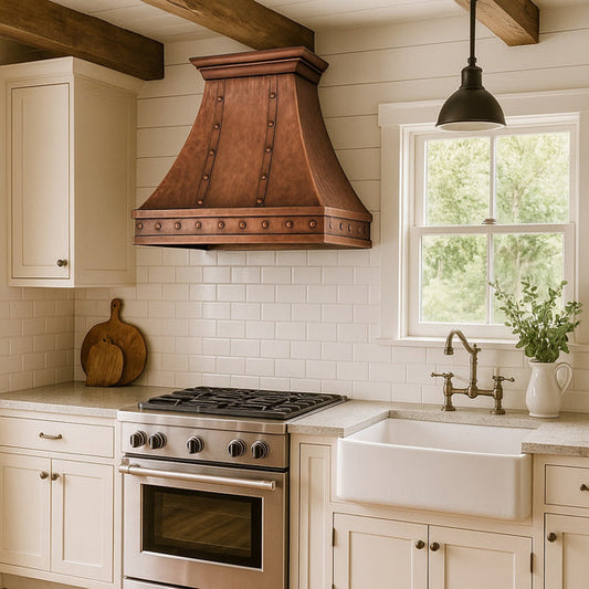 Copper Kitchen Hoods for a Wall