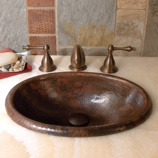 hammered copper bathroom sink
