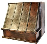 Copper Range Hood with Iron Straps