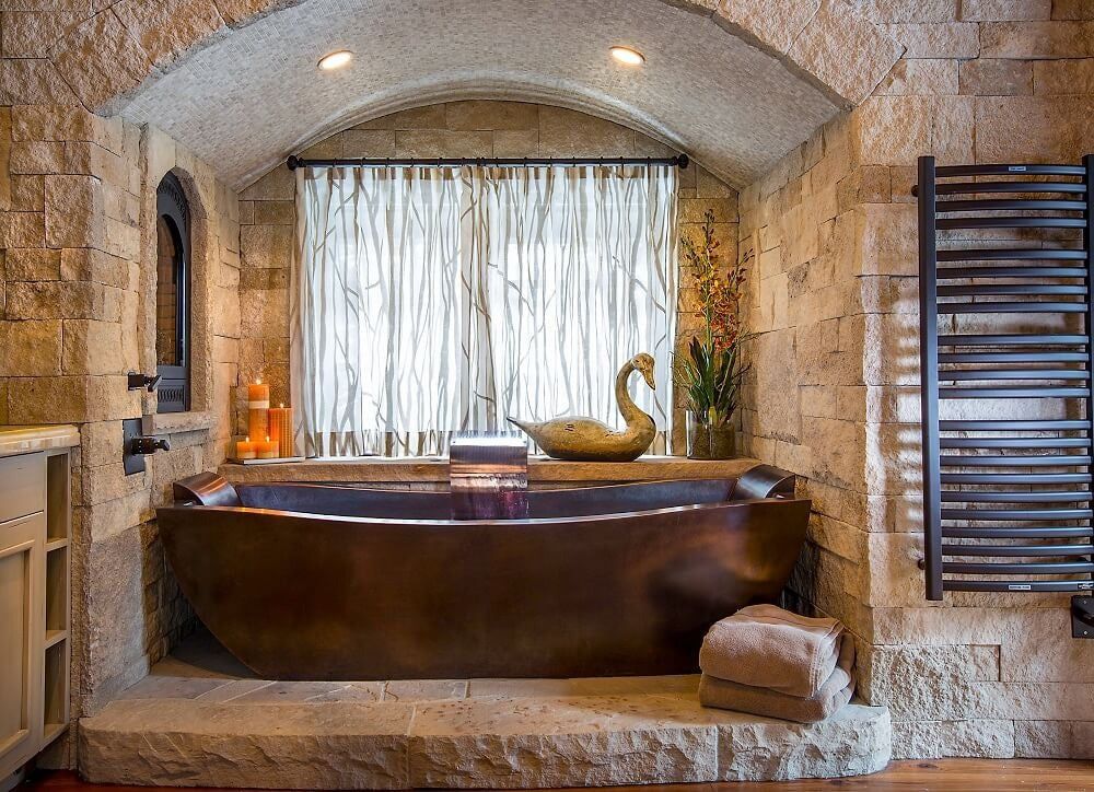 Traditional Style Bathroom with Mexican Designs