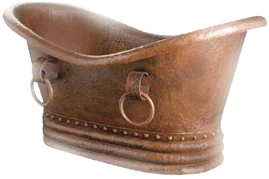 Copper Bathtub with Rings