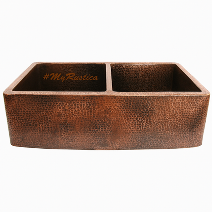 handmade rustic apron copper kitchen sink