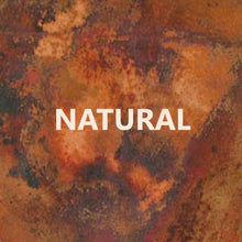 Rectangular sloped copper range hood natural finish option