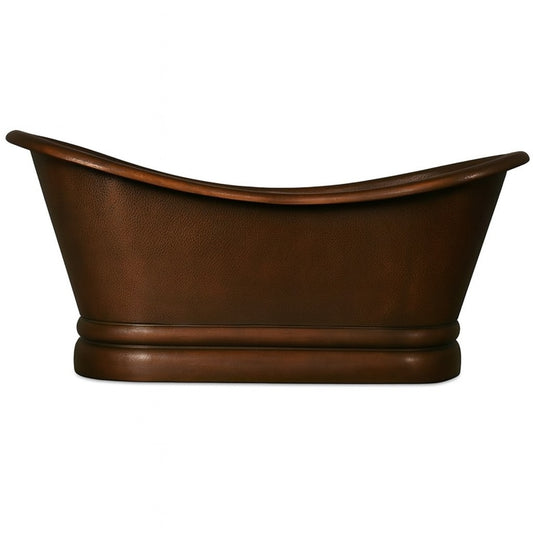 Custom patina copper soaking bathtub