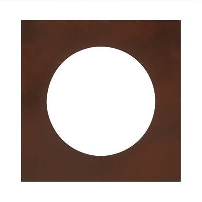 Custom square copper mirror with round center opening