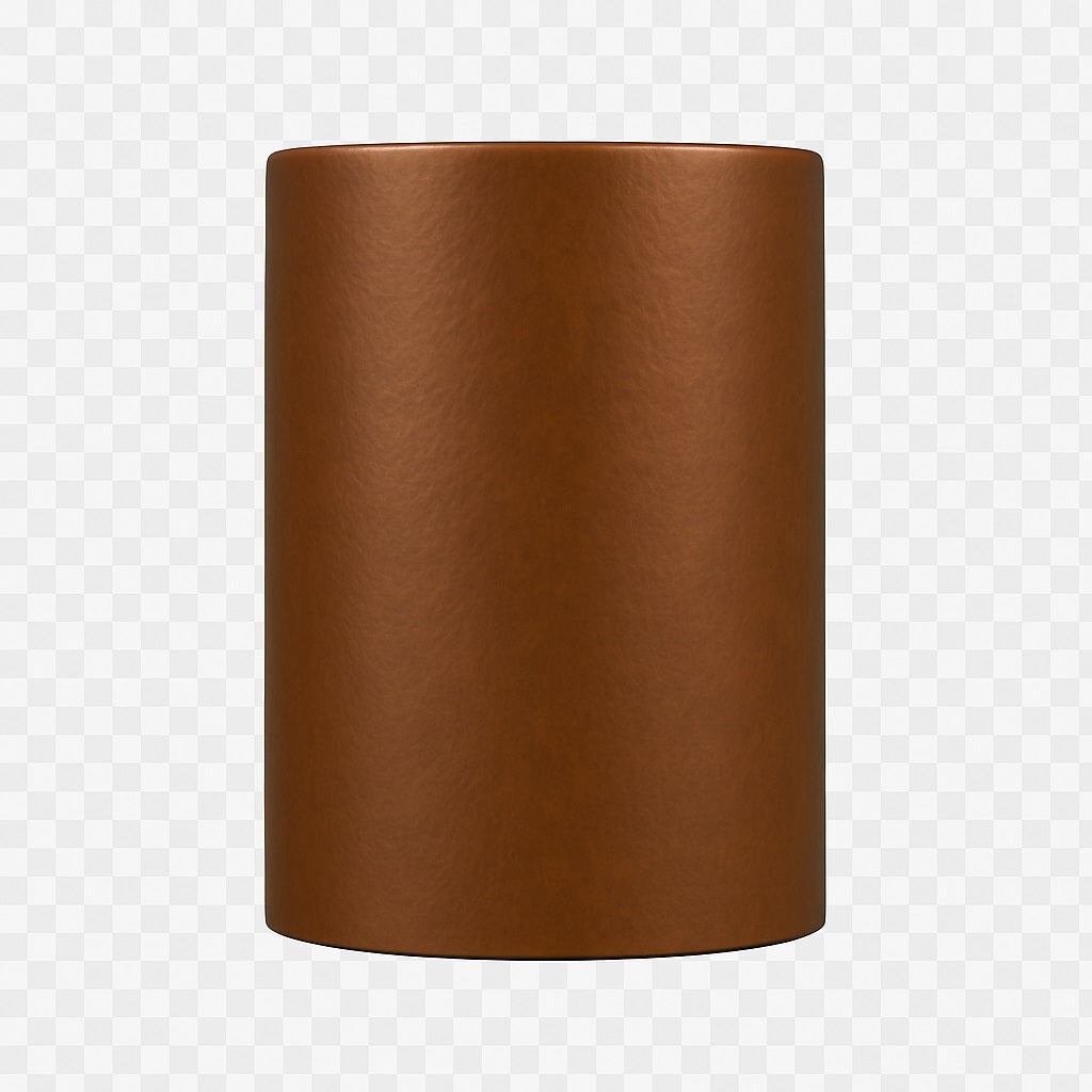 Freestanding rectangular double-wall copper bathtub, profile seen from the side