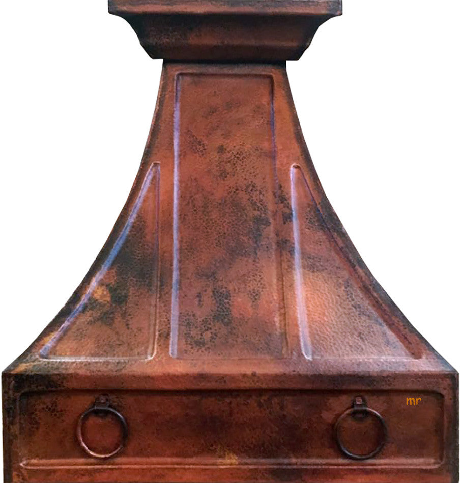 designer copper stove hood