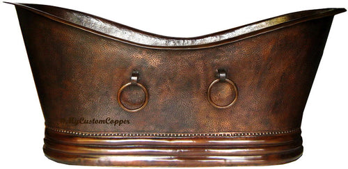 country free standing copper tub