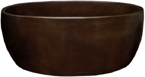 country hand fabricated copper tub