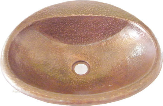 handcrafted antique copper bathroom drop-in sink