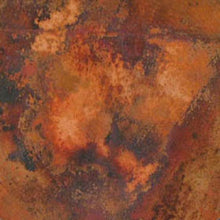 natural fired copper detail view of a kitchen sink with an apron front