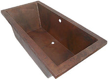 artisan made drop-in copper tub