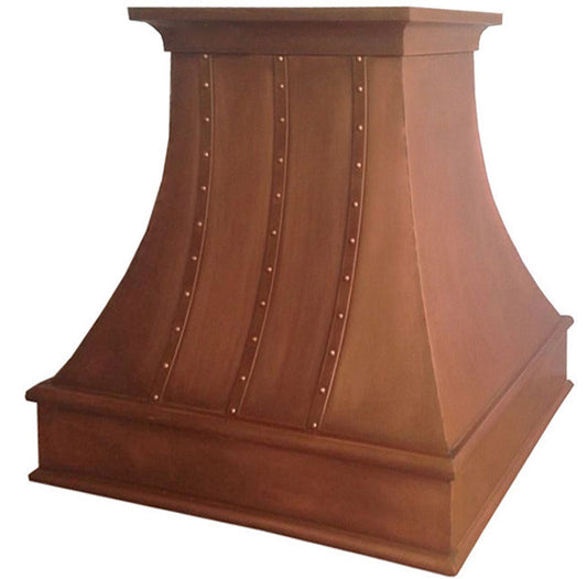 made to order designer copper kitchen cook-top hood