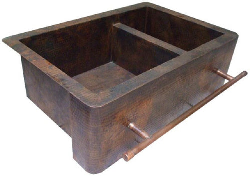 hand fabricated vintage apron copper kitchen sink