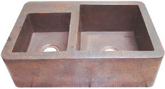 handcrafted colonial  apron copper kitchen sink