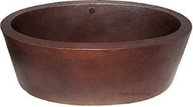 antique artisan made copper tub