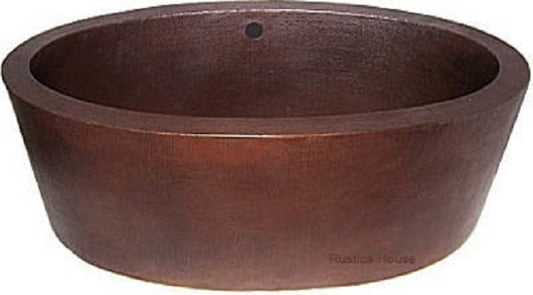 antique artisan made copper tub