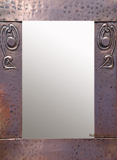 designer copper mirror
