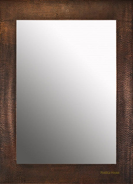 contemporary copper mirror