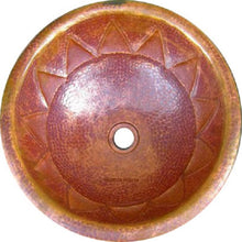 round mexican copper bathroom sink