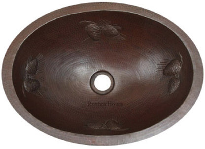 colonial oval copper bathroom sink