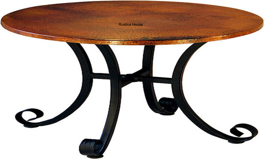 handcrafted copper dining table
