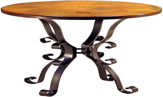 artisan made copper dining table
