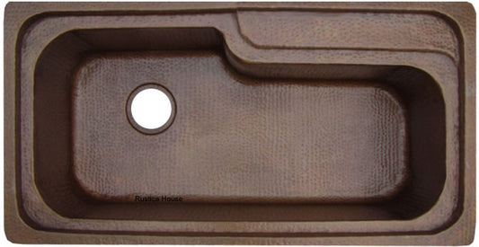 colonial hand produced drop-in copper tub