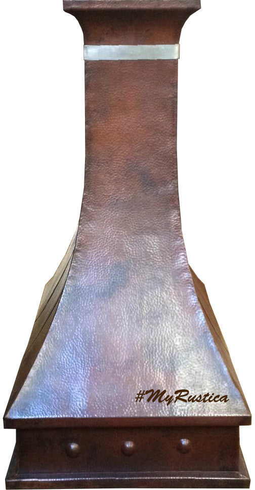 custom vintage copper kitchen oven hood