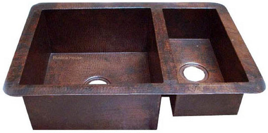 artisan made drop-in copper kitchen sink