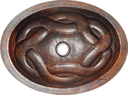 colonial copper oval bathroom sink