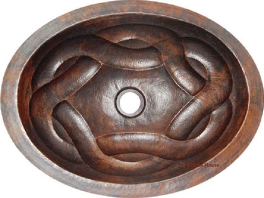 colonial copper oval bathroom sink