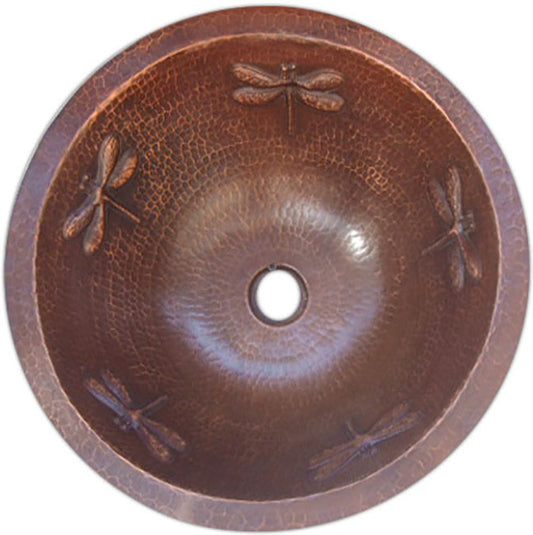Copper Bathroom Sink "Dragonfly"