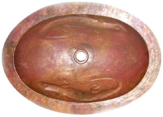 hacienda hammered copper bathroom sink